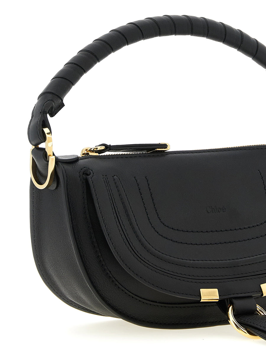 Chloé Marcie Mini Shoulder Bag Calfskin Leather With Signature Saddle Stitching For Women