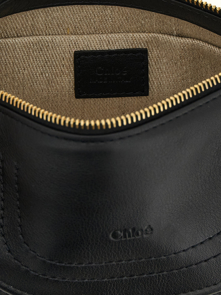 Chloé Marcie Mini Shoulder Bag Calfskin Leather With Signature Saddle Stitching For Women