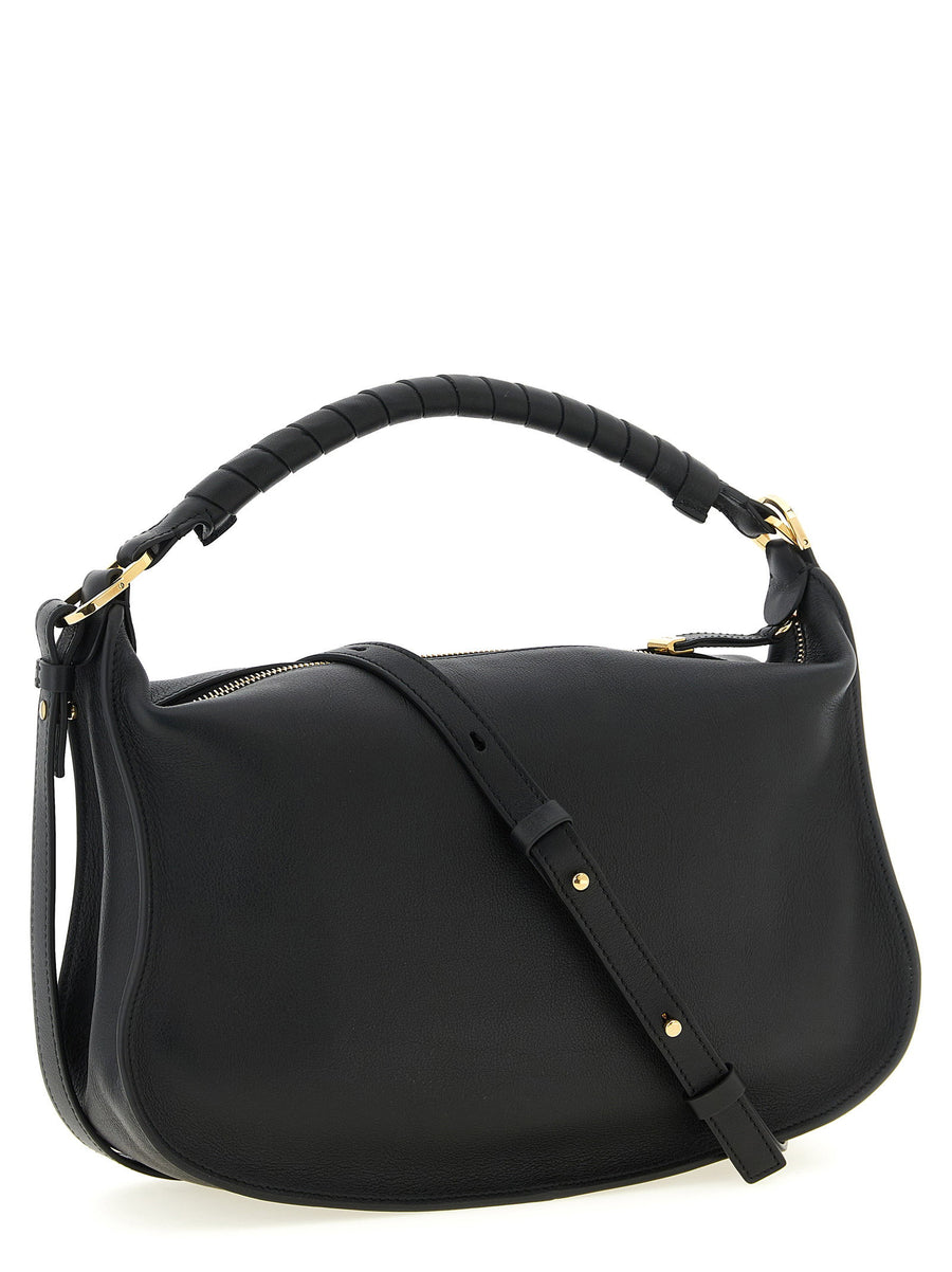 Chloé Marcie Small Leather Shoulder Bag for Women With Hand Wound Handle and Premium Calfskin
