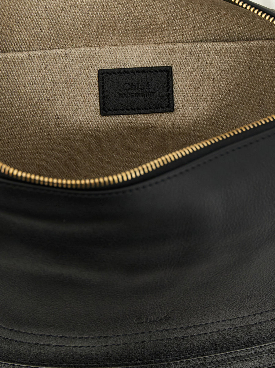 Chloé Marcie Small Leather Shoulder Bag for Women With Hand Wound Handle and Premium Calfskin