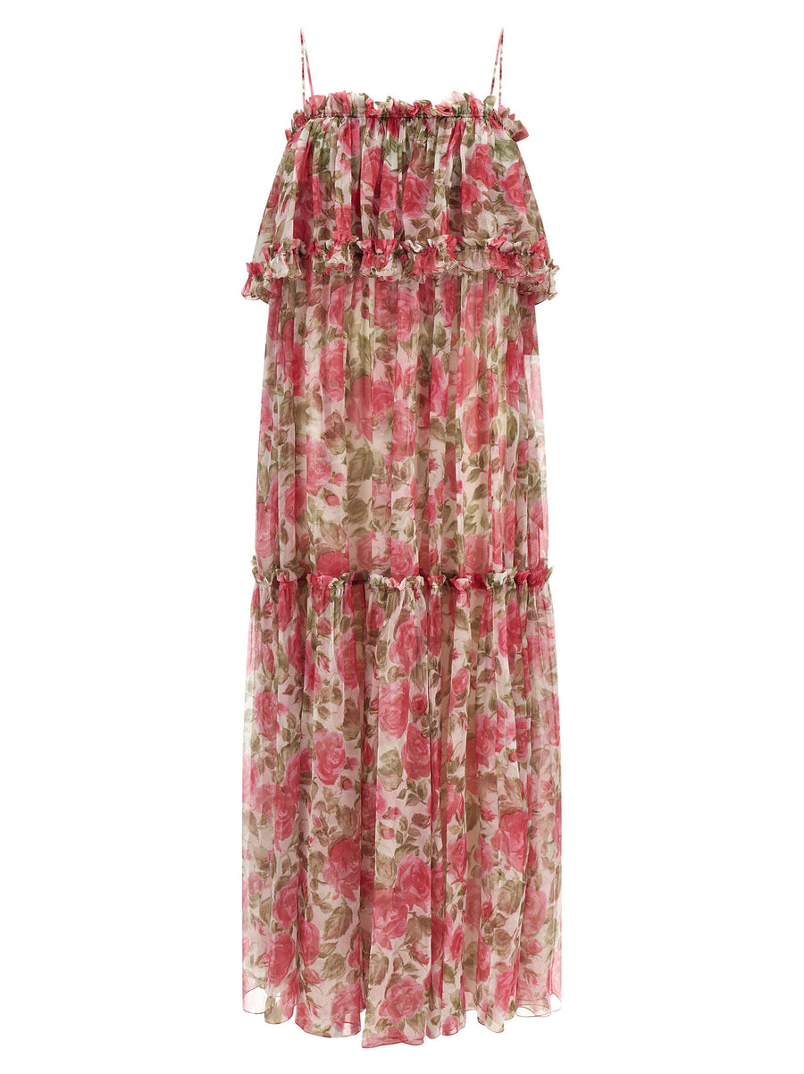 Chloé Silk Muslin Dress Pink
