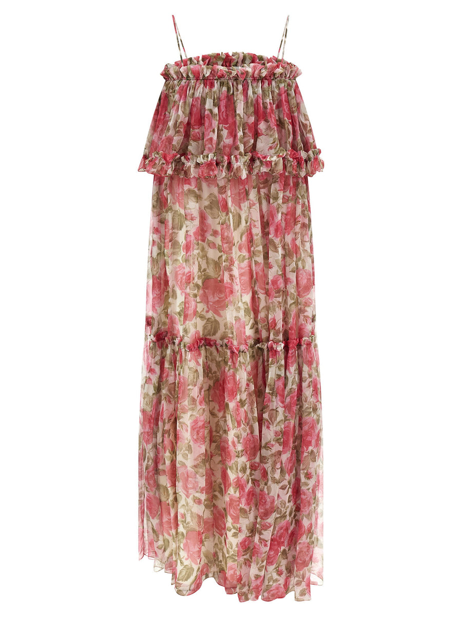 Chloé Silk Muslin Dress Pink