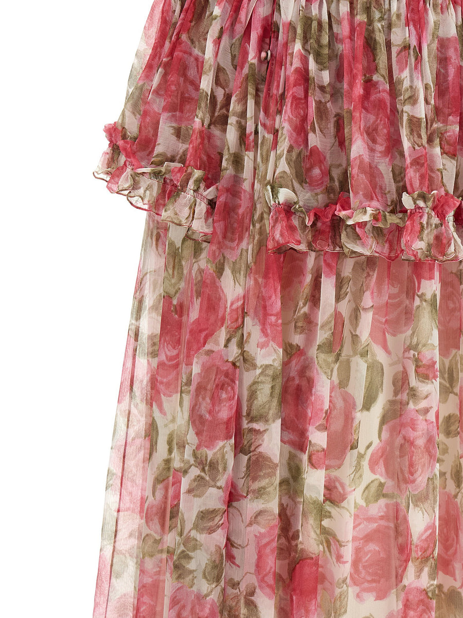 Chloé Silk Muslin Dress Pink