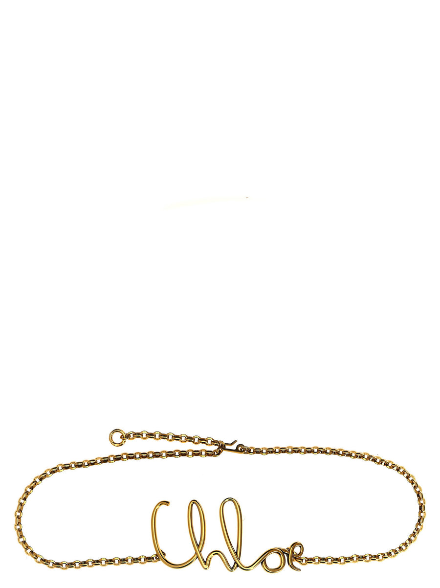 Chloé Iconic Belt Gold Brass One Size Hook Closure