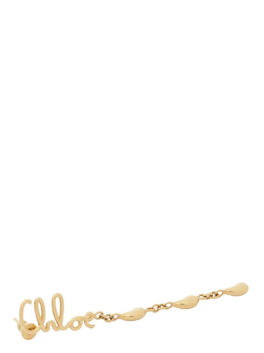 Chloé Iconic Gold Pendant Earrings For Women With Secure Butterfly Closure Timeless Luxury Jewelry