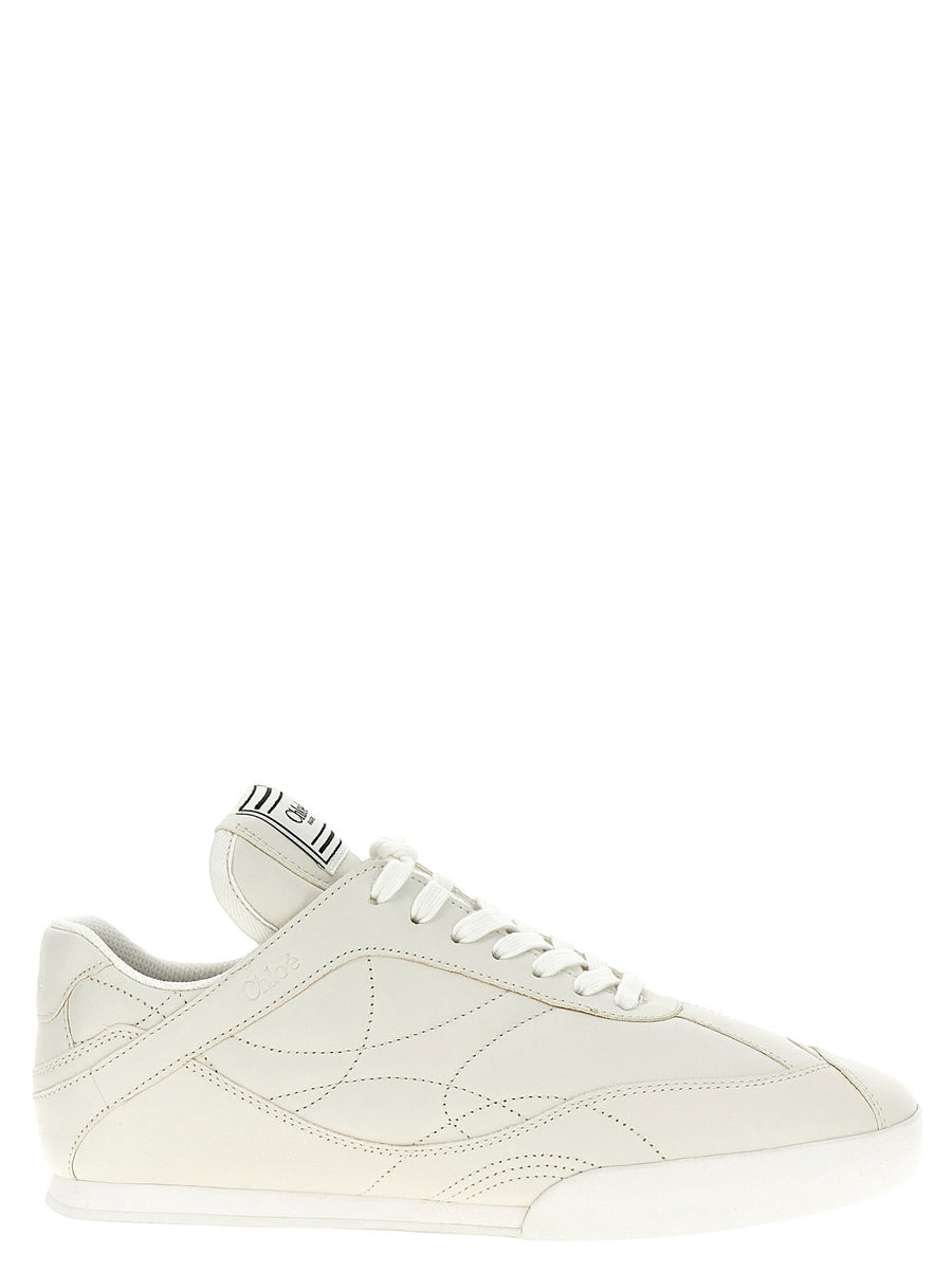 Chloé Kick Sneakers White Leather For Women With Precise Stitching And Subtle Logo Luxurious Comfort