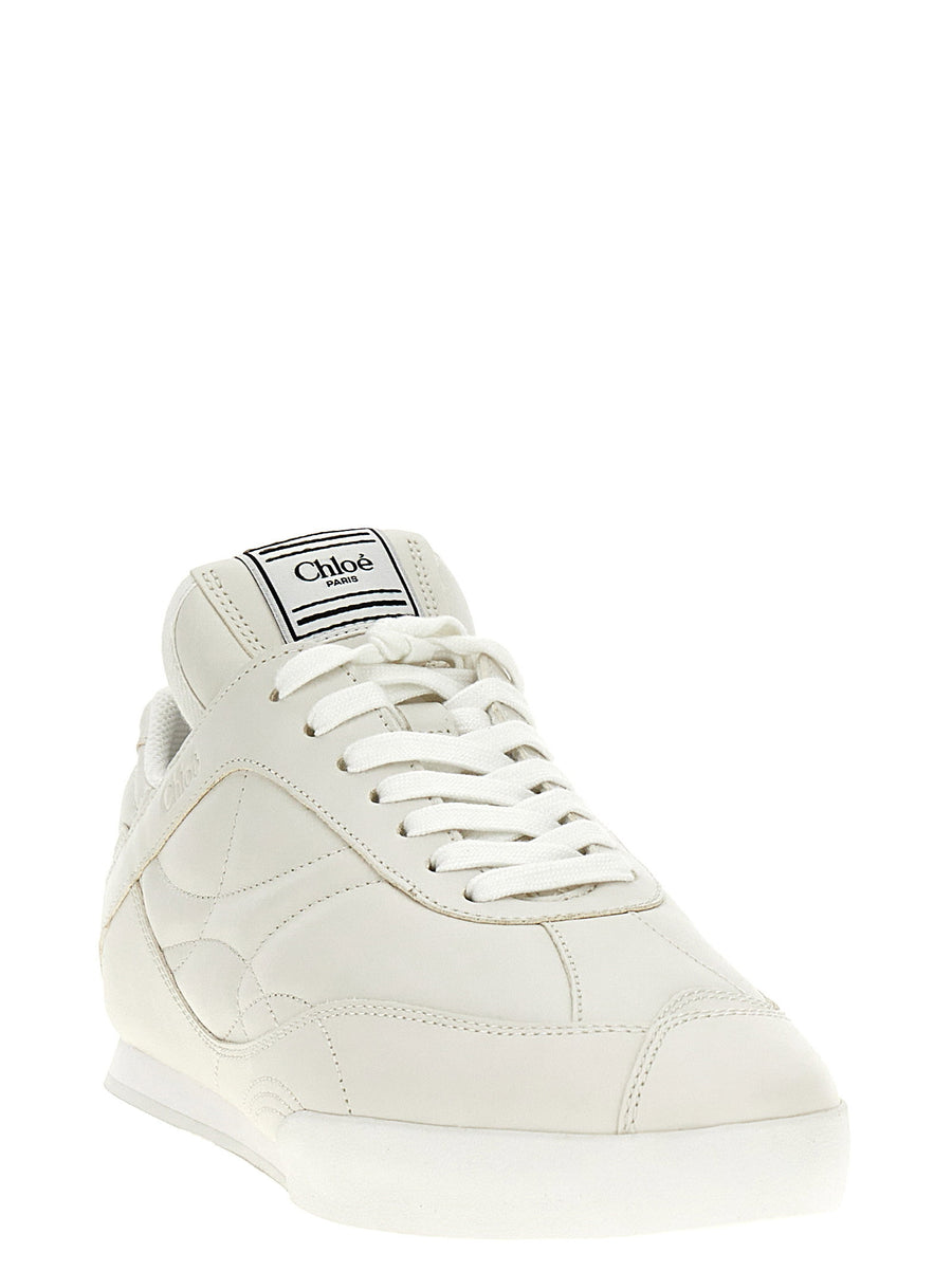 Chloé Kick Sneakers White Leather For Women With Precise Stitching And Subtle Logo Luxurious Comfort