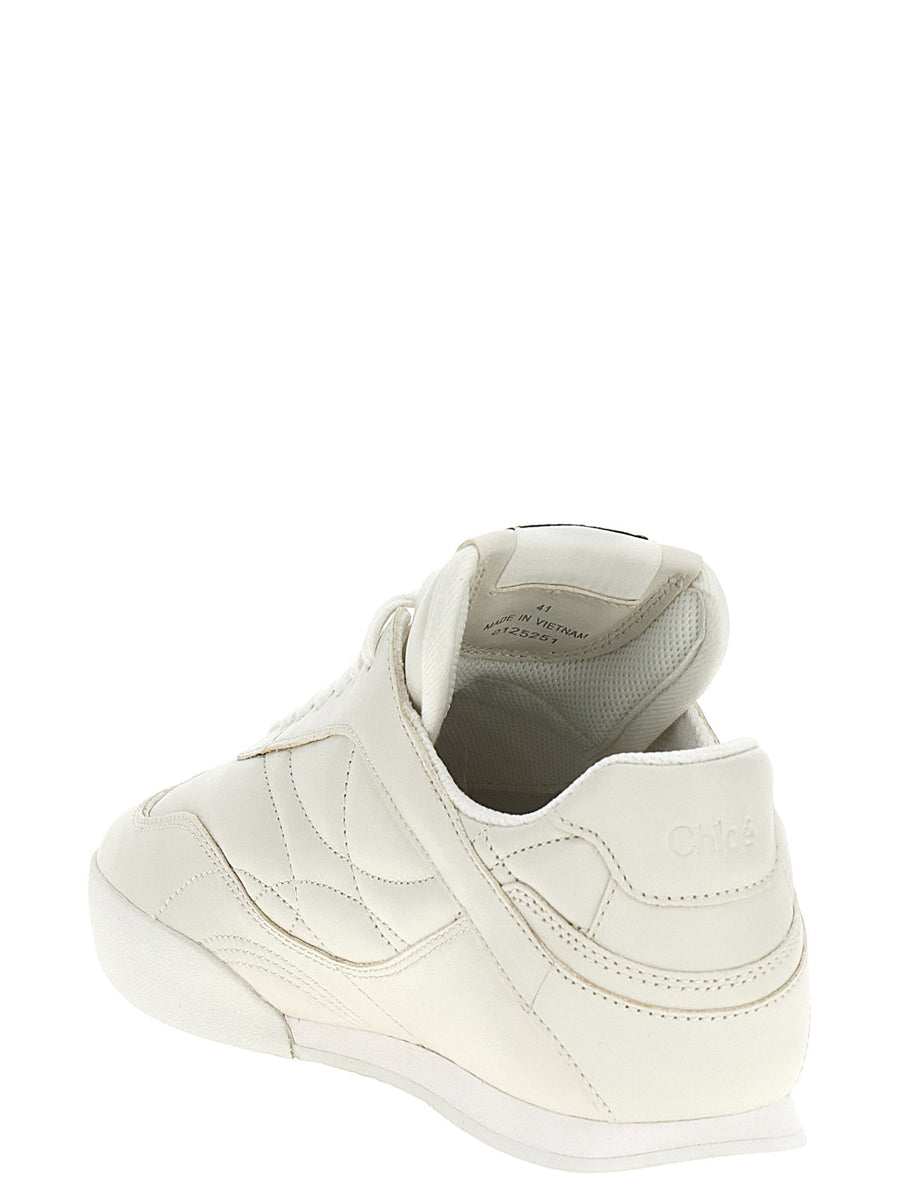 Chloé Kick Sneakers White Leather For Women With Precise Stitching And Subtle Logo Luxurious Comfort