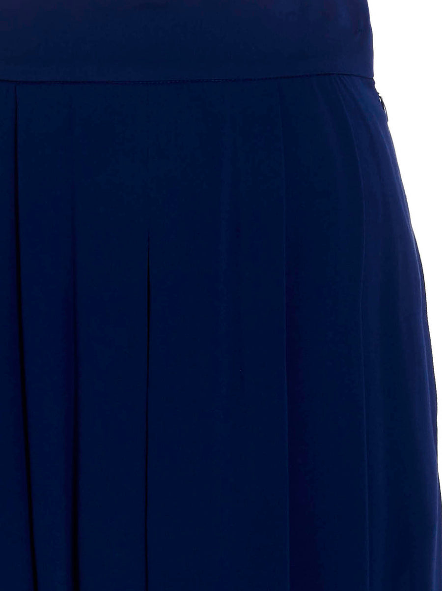 Max Mara Cimone Silk Trousers for Women Luxury Loose Leg Silhouette with Fluid Draped Silk and Concealed Zip