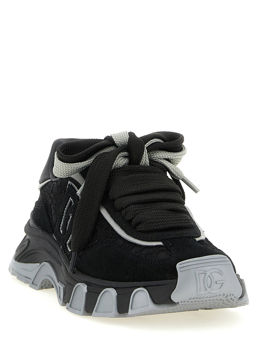Dolce and Gabbana Dg Country Road Sneakers Women Black Suede Leather