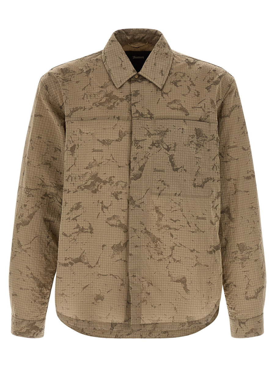 Laminar Ripstop Overshirt Camouflage Pattern Durable Polyamide Outerwear For Men Rugged Versatility