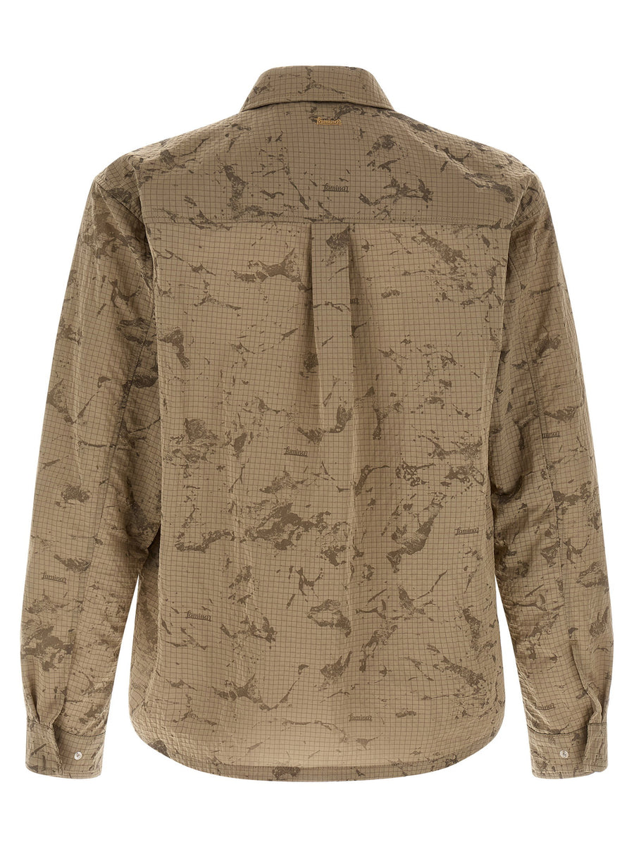 Laminar Ripstop Overshirt Camouflage Pattern Durable Polyamide Outerwear For Men Rugged Versatility