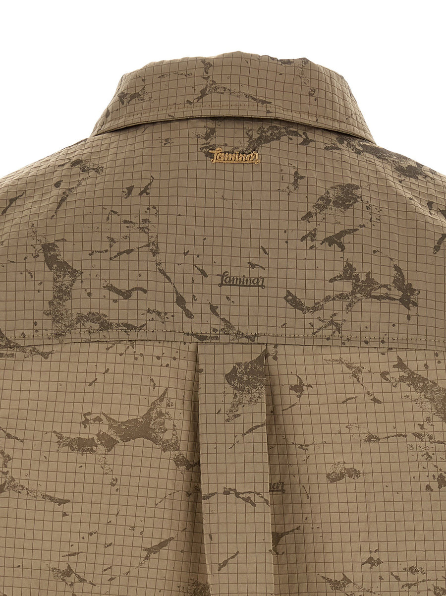 Laminar Ripstop Overshirt Camouflage Pattern Durable Polyamide Outerwear For Men Rugged Versatility