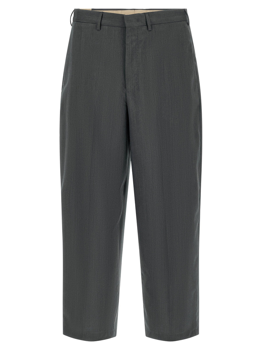 Pt Torino Dandy Pants Deluxe Virgin Wool Gray For Women Tailored Straight Leg Dress Trousers Smart Casual