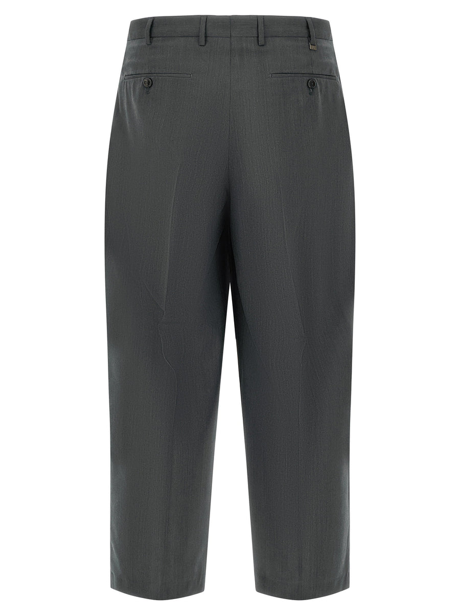 Pt Torino Dandy Pants Deluxe Virgin Wool Gray For Women Tailored Straight Leg Dress Trousers Smart Casual