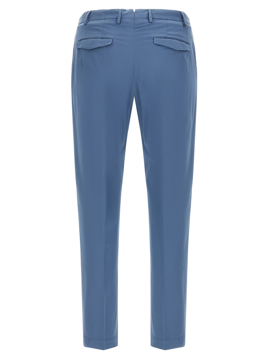 Pt Torino Master Pants Premium Stretch Cotton Gabardine Light Blue Women Professionals Office Wear