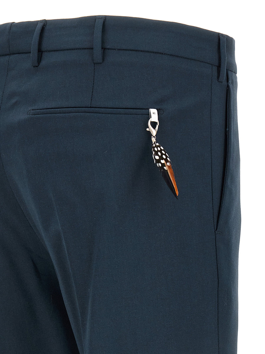 Pt Torino Dieci Premium Wool Trousers For Men With Stretch Elastane Tailored Comfort True To Size