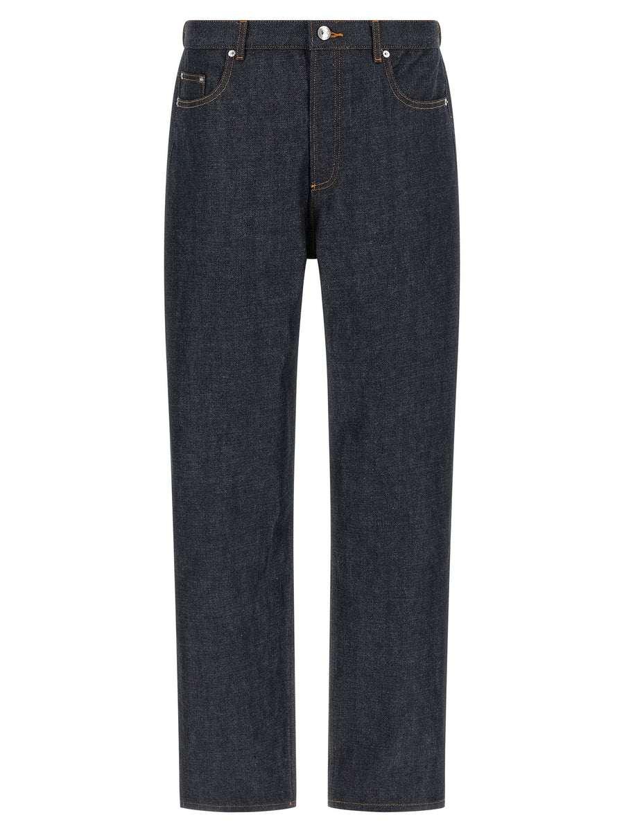 A.P.C Fairfax Low Rise Jeans In Japanese Denim With Caramel Stitching