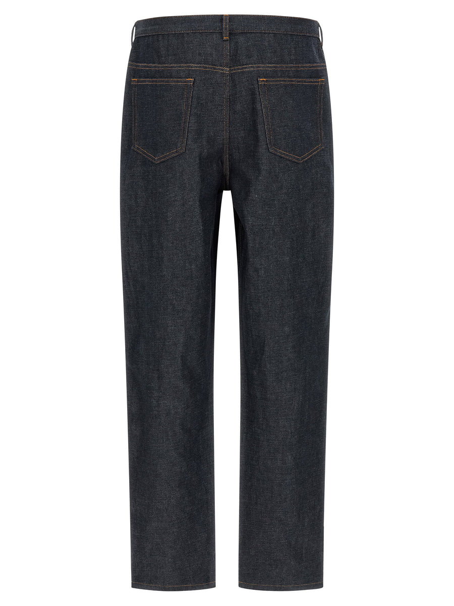 A.P.C Fairfax Low Rise Jeans In Japanese Denim With Caramel Stitching