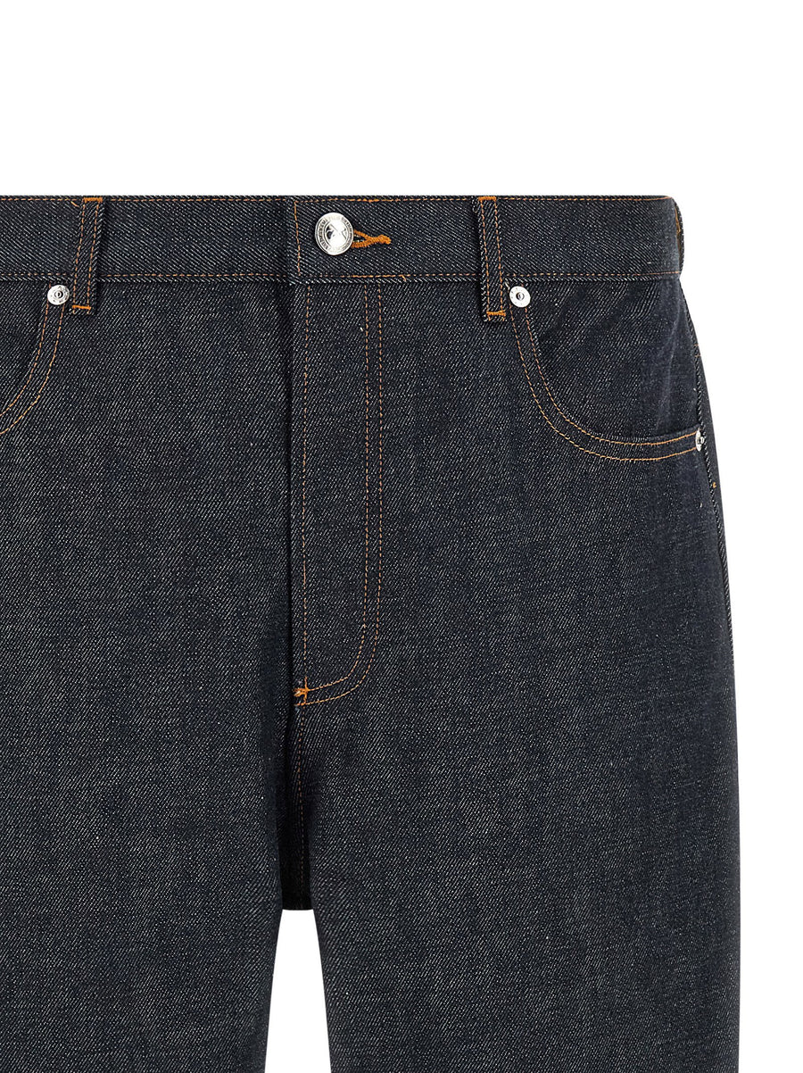 A.P.C Fairfax Low Rise Jeans In Japanese Denim With Caramel Stitching