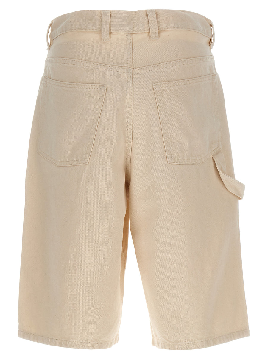 APC Westland Bermuda Shorts For Men Garment Dyed Cotton Denim Beige True To Size Versatile Warm Weather Essential
