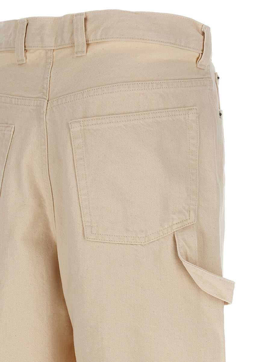 APC Westland Bermuda Shorts For Men Garment Dyed Cotton Denim Beige True To Size Versatile Warm Weather Essential