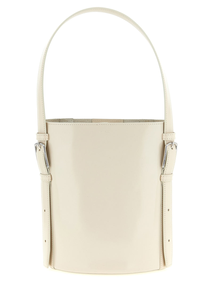 Coperni Bucket Bag For Women Ergonomic Sculptural Cow Leather With Adjustable Handle Beige