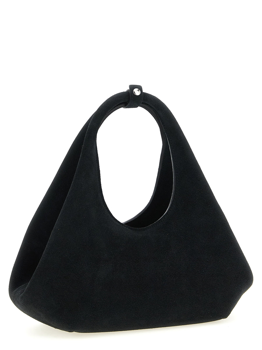 Coperni Folded Mini Handbag Black Suede With Zip Closure For Women Luxury Premium Chic