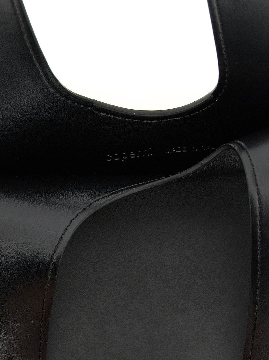 Coperni Mini Heart Handbag For Women Luxurious Black Cow Leather Evening Bag Compact Statement Accessory