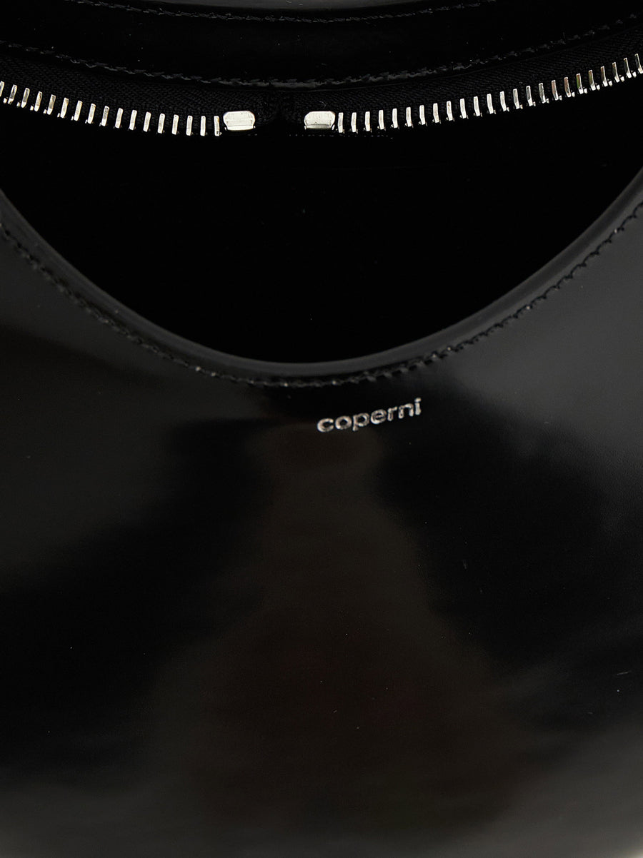 Coperni Swipe Backpack Sleek Black Leather with iPhone Swipe Silhouette Unisex Luxury Everyday Bag