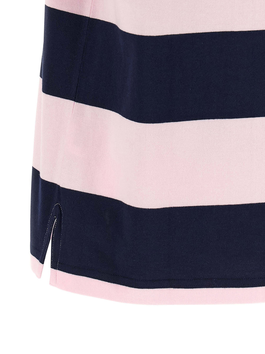 Coperni Striped Polo Shirt for Women Multicolor Organic Cotton Versatile Wardrobe Essential