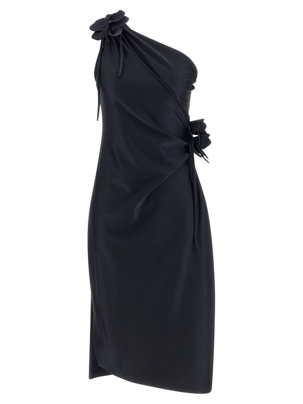 Coperni Asymmetric Mini Flower Dress