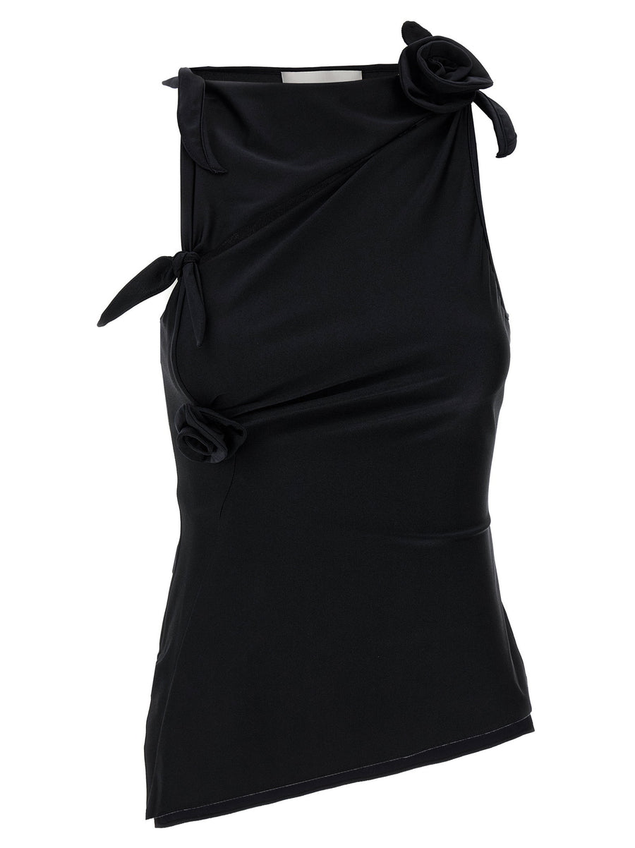 Coperni Asymmetric Flower Top For Women With Floral Motif And Sculpted Silhouette