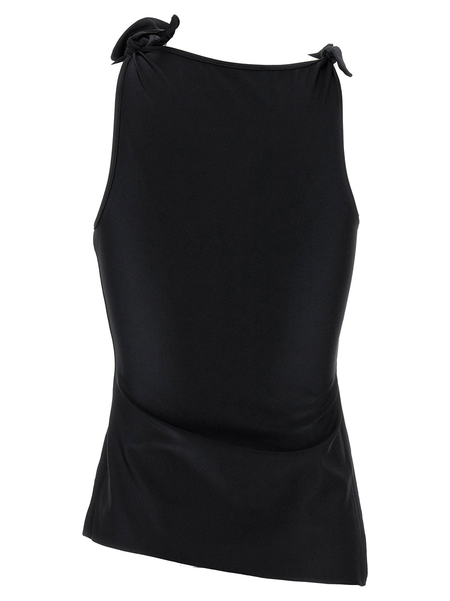 Coperni Asymmetric Flower Top For Women With Floral Motif And Sculpted Silhouette