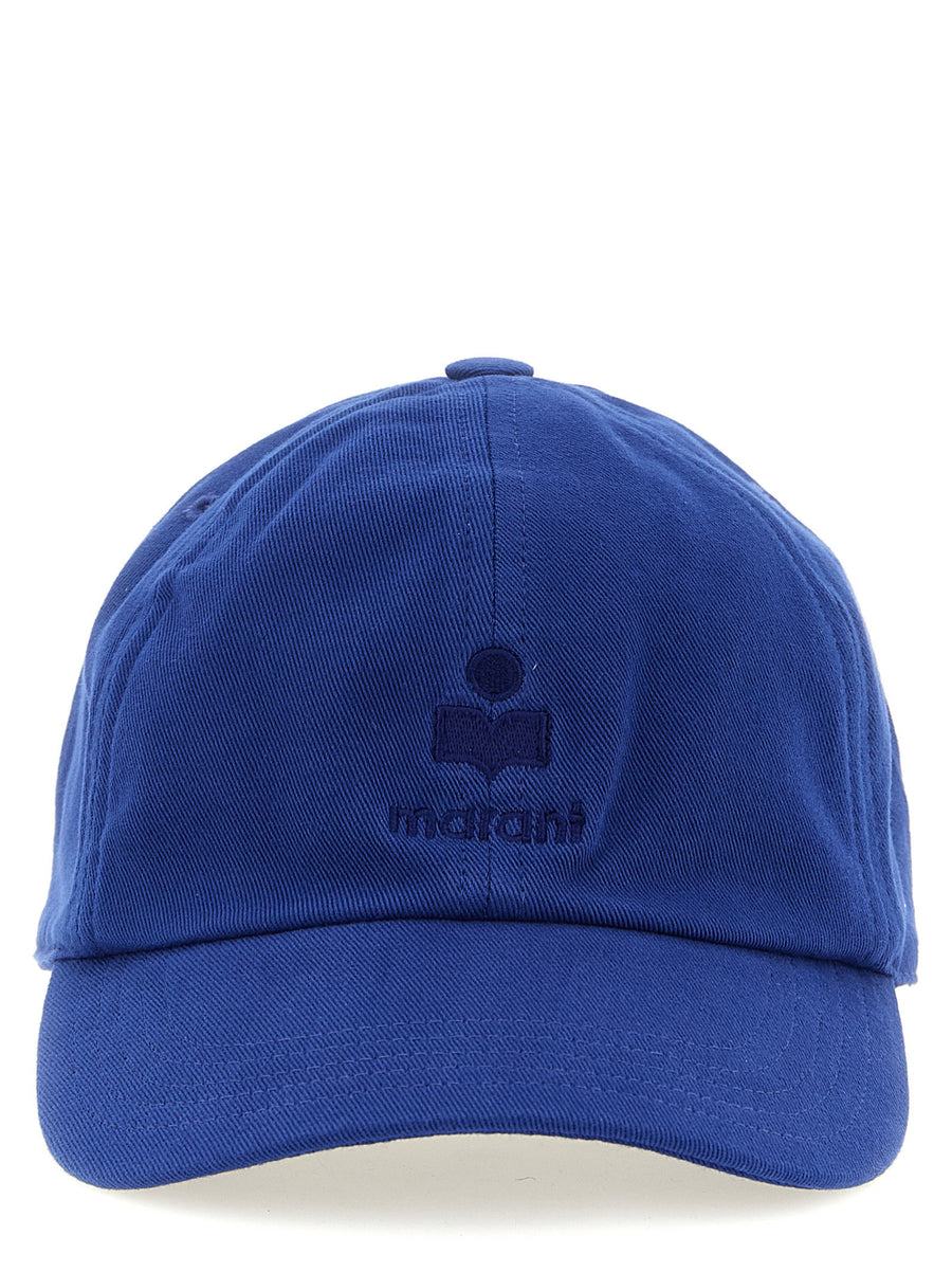 Isabel Marant Tomas Cap For Women Blue Cotton Canvas With Embroidered Logo And Adjustable Back Strap