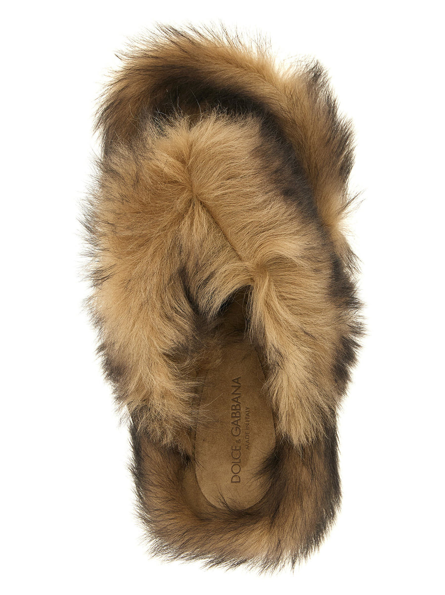 Dolce & Gabbana Sheepskin Sandals