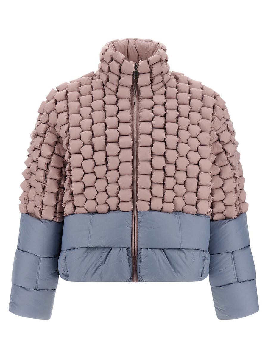 Raxxy 3D Down Jacket For Women With Bold Multicolor Styling Warm Lightweight Goose Feather Padding