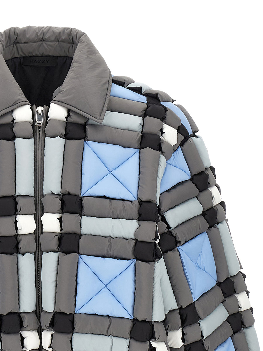 Raxxy 3D Down Jacket for Women Multicolor Nylon Bomber With Goose Feather Fill Oversized Cozy