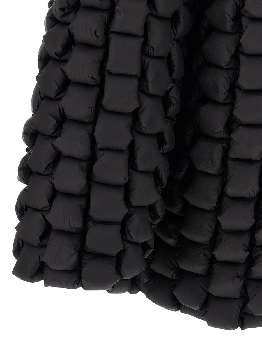 Raxxy 3D Down Jacket For Women With Goose Feather Padding Luxurious Two Tone Braided Nylon And 3D Structured Silhouette