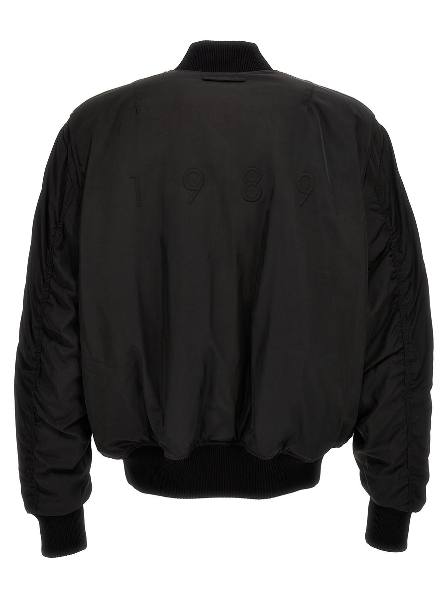 1989 Studio Padded Nylon Bomber Jacket For Men City Ready Warmth With Zip Closure Front Pockets