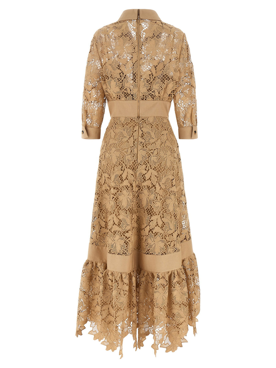 Elie Saab Floral Macramé Dress