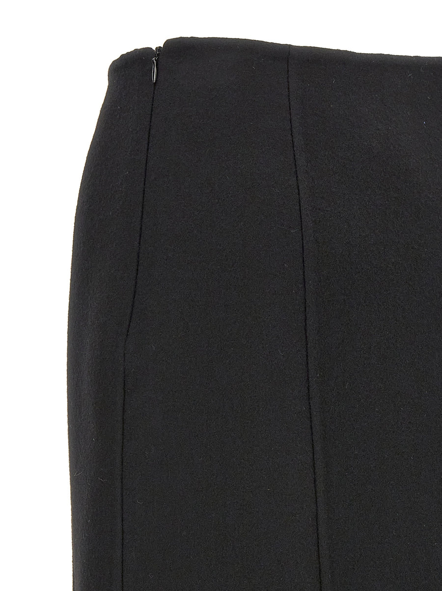 Ermanno Scervino Virgin Wool Long Skirt For Women Elegant Tailored Warmth And Versatility