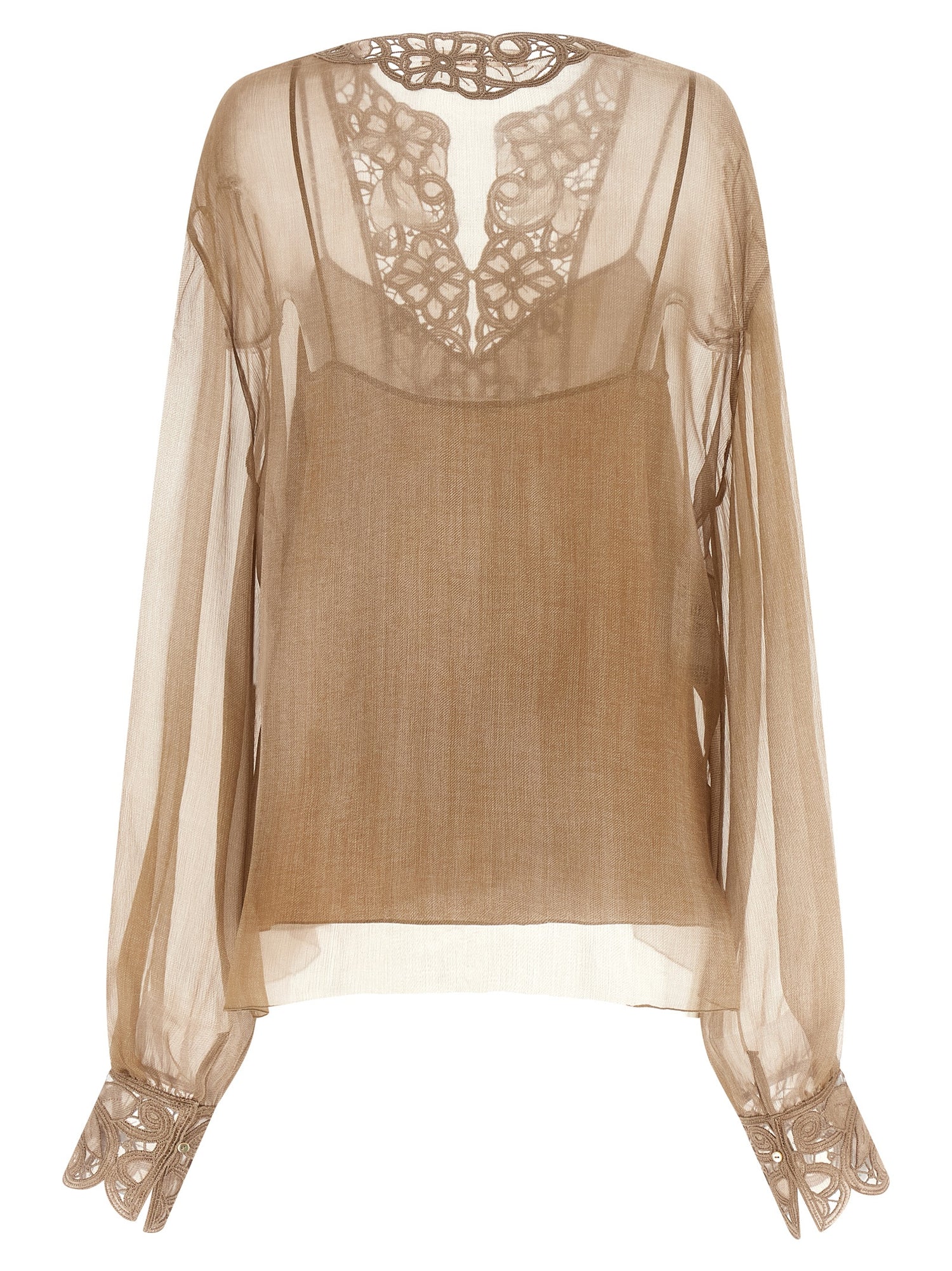 Ermanno Scervino Floral Carving Blouse