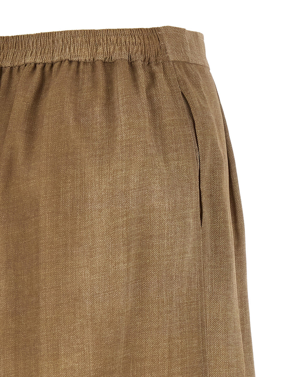 Ermanno Scervino Marocain Shorts Beige Sand Denim Print Luxury For Women