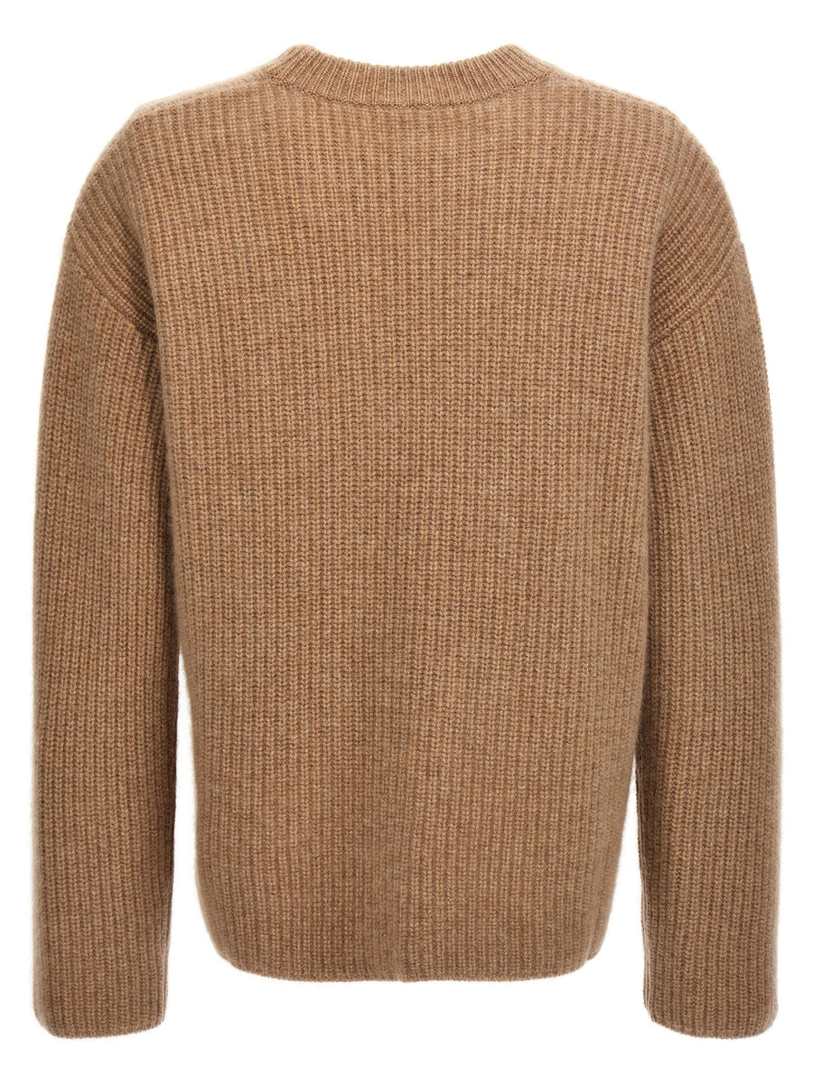 PAROSH Cashmere Sweater for Women Premium Beige Crewneck Warmth Timeless Wardrobe Staple