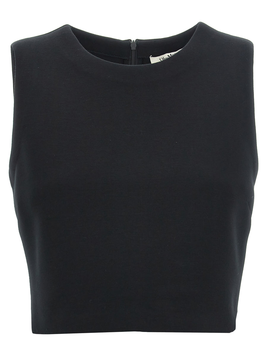 Max Mara S Dazzy Cropped Top Luxurious Viscose Scuba Jersey With Elastane For Women