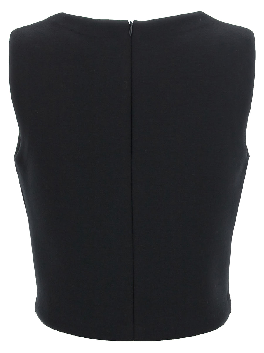 Max Mara S Dazzy Cropped Top Luxurious Viscose Scuba Jersey With Elastane For Women