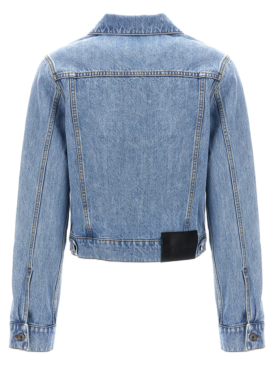 J.W. Anderson Padlock Trucker Jacket For Women With Leather Strap Detail And Premium Hardware