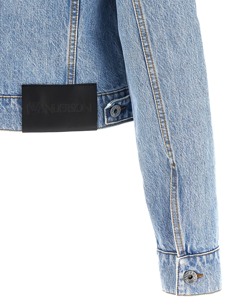 J.W. Anderson Padlock Trucker Jacket For Women With Leather Strap Detail And Premium Hardware