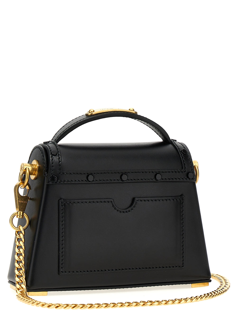 Balmain B-Buzz Dynasty Small Handbag For Women Calfskin Leather With Chain Strap Magnetic Closure Day To Night